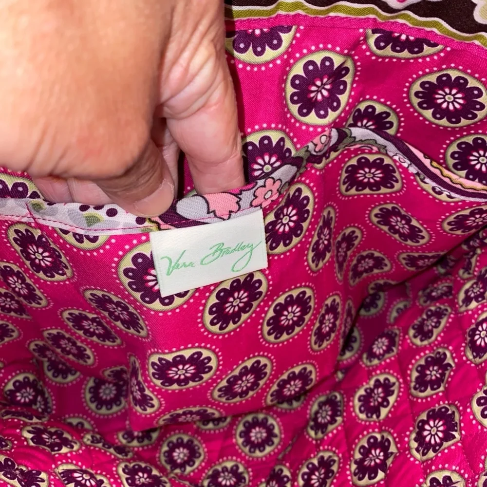 Vera Bradley Very Berry Paisley Pink and Brown Tote Bag